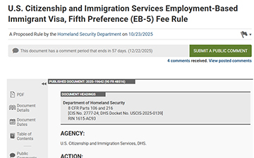「美国移民」EB-5申请费用整体下调，审批或加速？