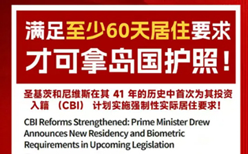 「圣基茨护照」公民申请新增60天居住要求？