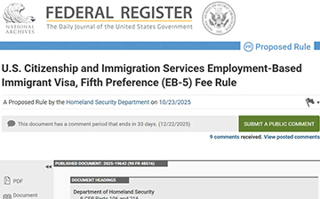 「美国移民」有关EB-5手续费涨价叫停的解答